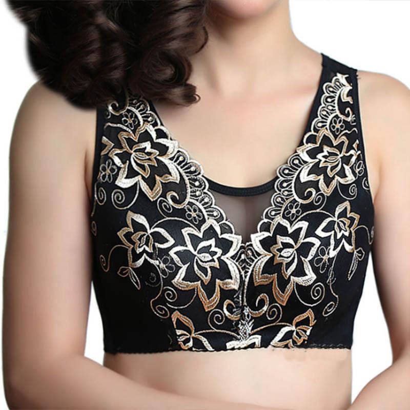 Women Beautiful Back Large Size Bra Without Steel Ring Thin Sexy Full Cup Vest Style Gather Breathable Fashion Bra