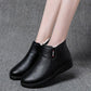 Women's Boots Thickened Warm Middle-aged Elderly Cotton Shoes Women's Winter Shoes Plus Velvet Non-slip Flat Soft Bottom Comfortable Leather Shoes