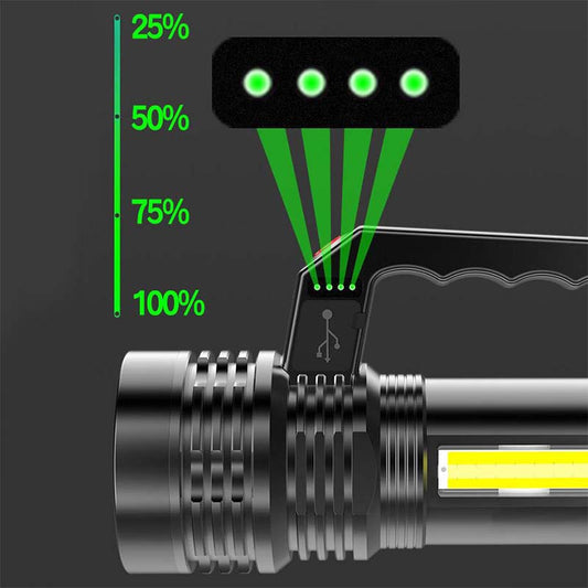 6000LM LED Flashlight Long Shot Use USB Rechargeable Outdoor Camping Lantern P500 Waterproof Searchlight Spotlight Floodlight
