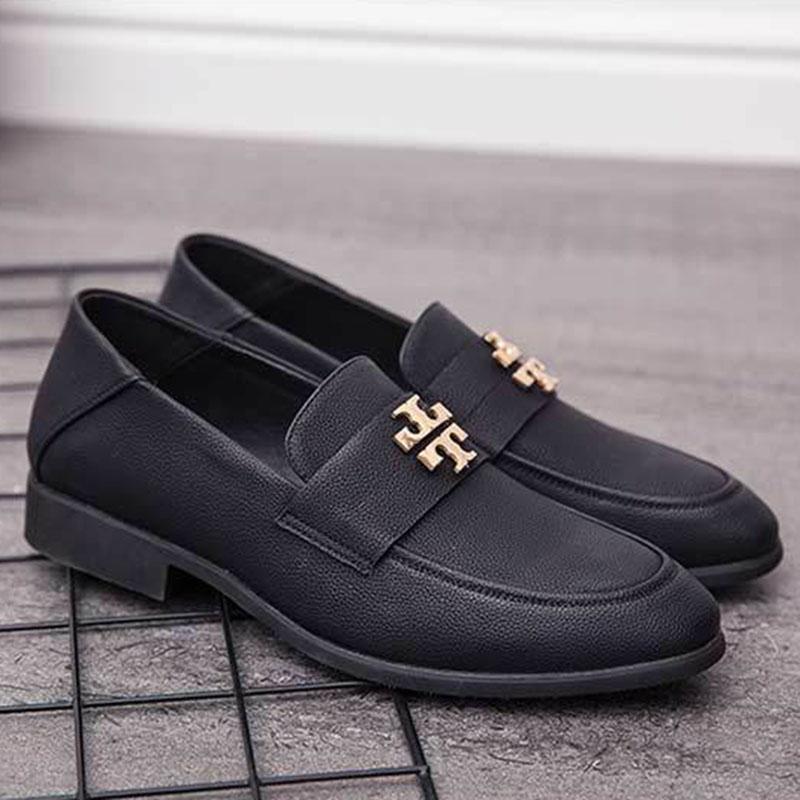 Men's Shoes Creative Lace-up Casual Leather Shoes Men's Leather Flats Slip-On Shoes