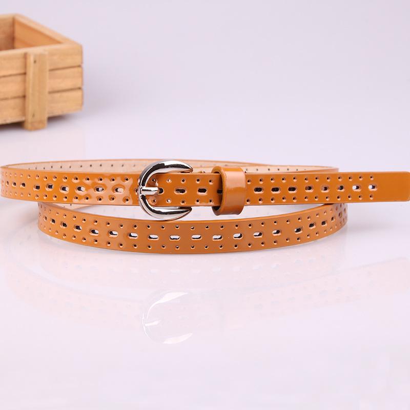 Women's Belts Hollow Korean Casual Fashion Punching Thin Belt Ladies Belt