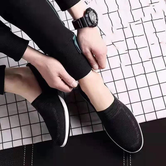 Summer New Style Net Shoes Flying Woven Breathable Middle-aged and Elderly Casual Men's Shoes