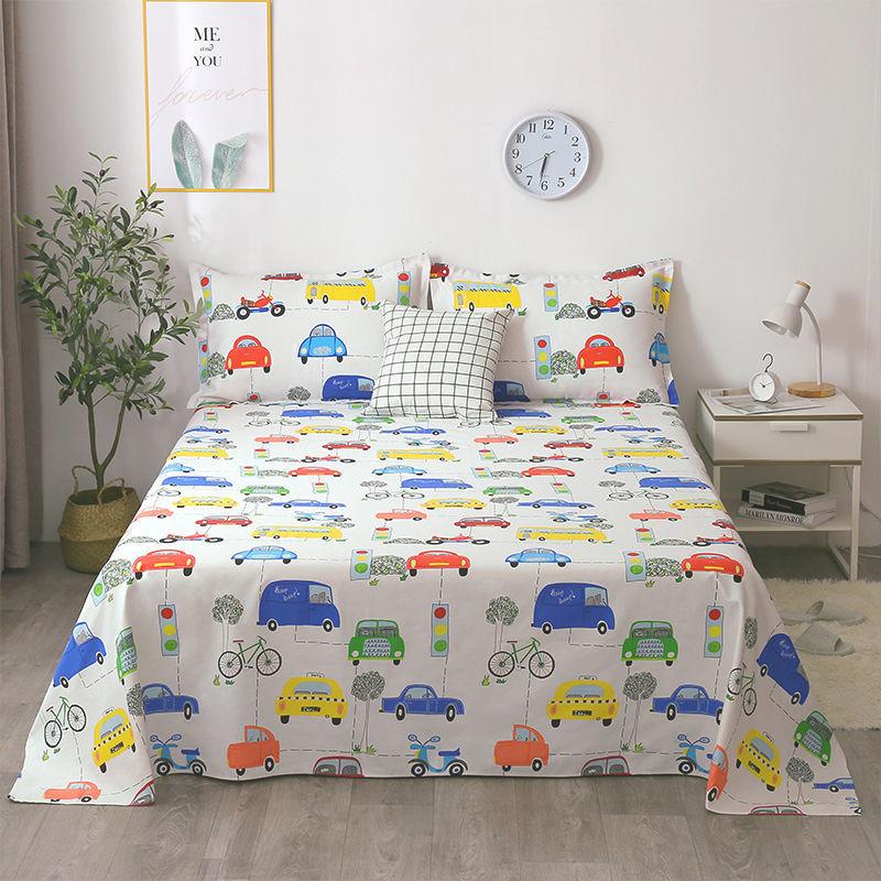 Home Textiles Bedding Three-piece Coarse Cloth Sheets Pillowcases Washable Easy To Fold Exquisite Patterns Simple Style Atmosphere Four Seasons
