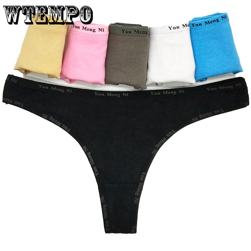 6 Pcs/Lot Woman Underwear Panties Letters Slip Healthy Love-Secret Lingerie Cotton Breathable