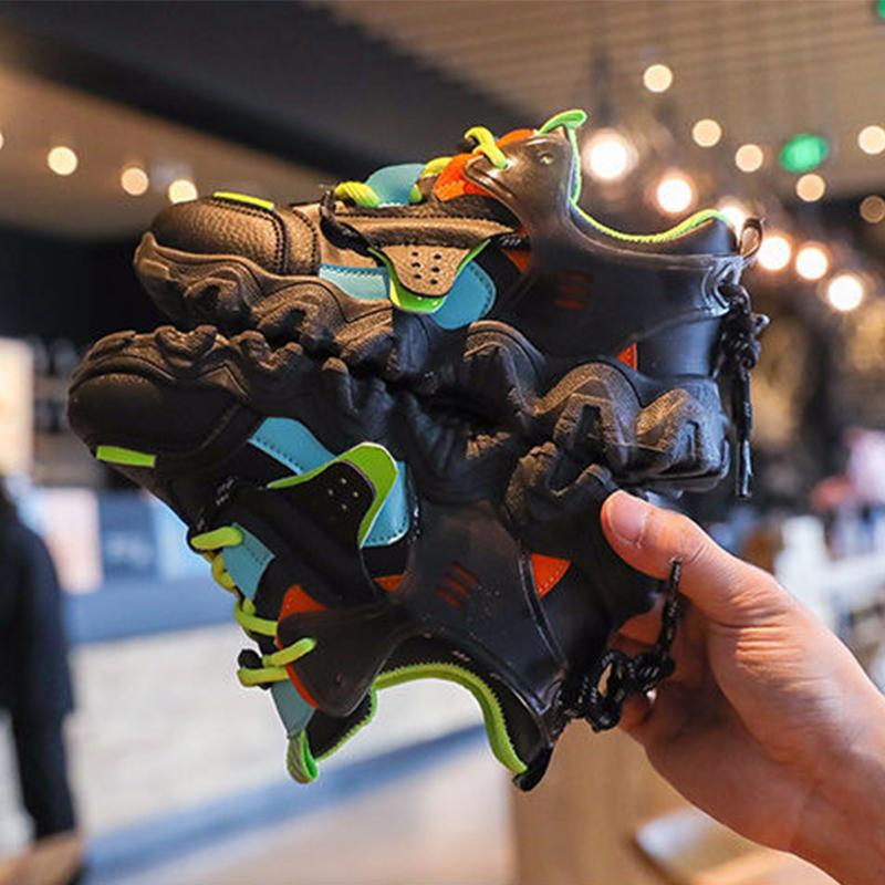 Spring Fall New Kids Pu Leather Shoes Baby Girls Sport Sneakers Children Shoes Boys Tennis Shoes Fashion Casual Shoes Soft Trainer