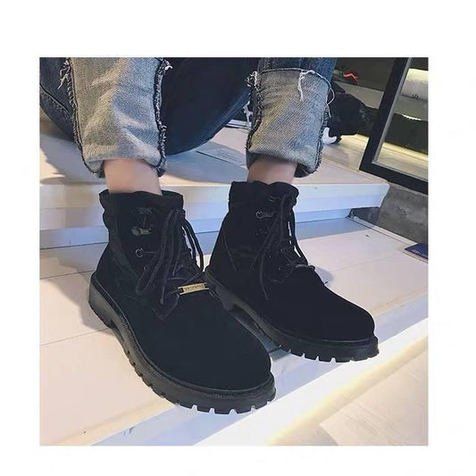 Fashion Men's Martin Boots Man Lace Up Men's Desert Boots Round Toe High Top Ankle Shoes Men
