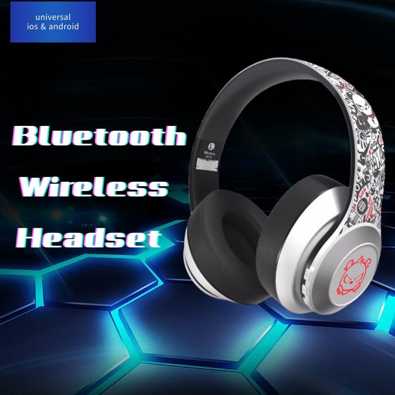 Angry Bear LED Colorful Lights Gaming Headset Wireless Bluetooth 5.0 Headphones with MIC Mp3 Player