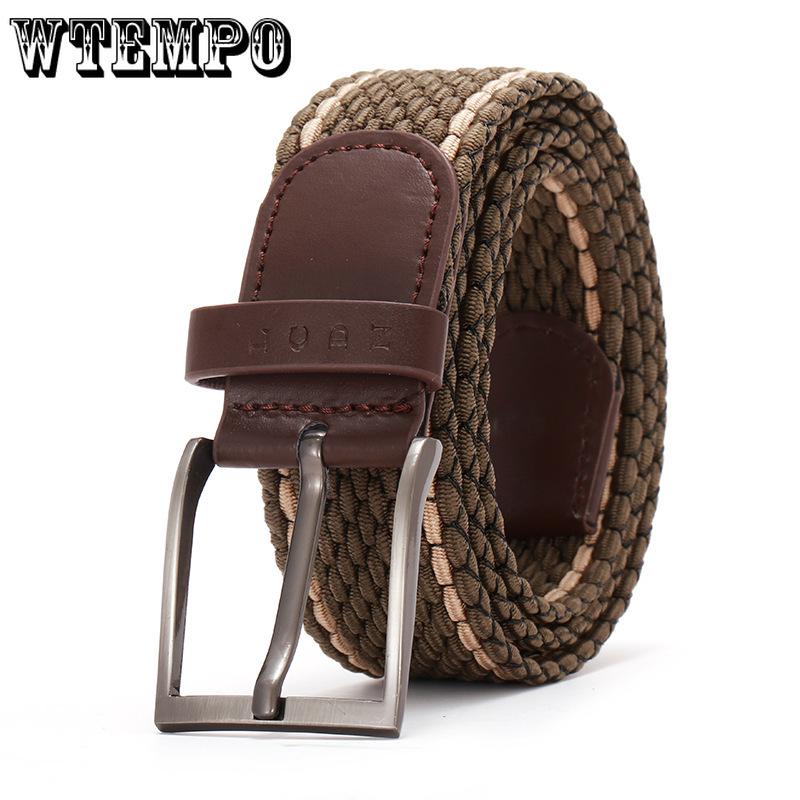 Men /women Belt High Quality Nylon Braided Elastic Belt  Outdoor Sport Simple Practical
