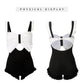 Exquisite Bow Pure Desire Swimsuit Women's Sexy Cover Belly Thin One-piece Student Swimsuit Pleated Ruffled Sleeveless Beachwear