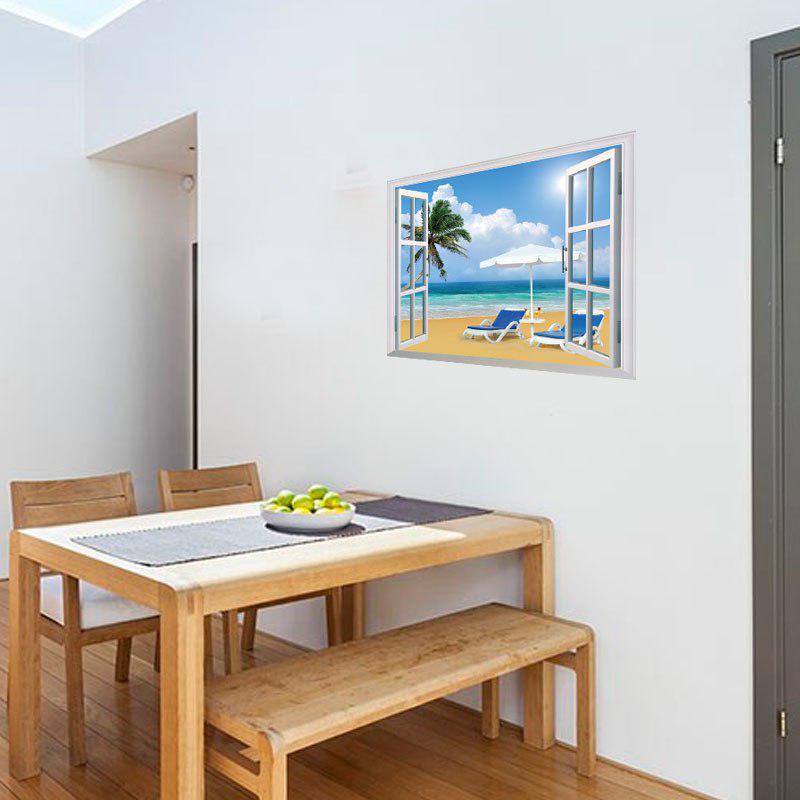 [Wall sticker ]3d Fake Windows Mediterranean Scenery Art Home Decoration Wall Stickers Living Room S