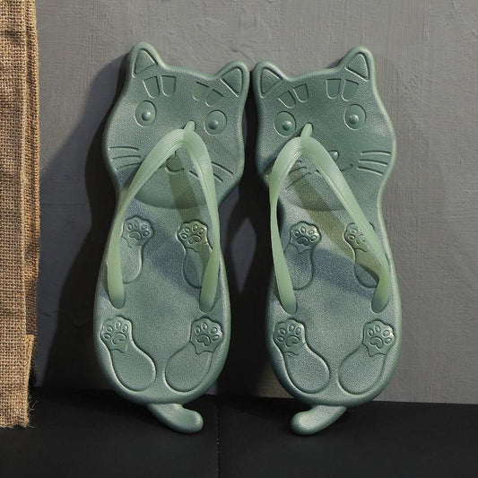 Flip-flops Female Summer Wear Fashion Non-slip Net Celebrity Ins Clip Foot Splint Clip Toe Bathroom Beach Sandals and Slippers