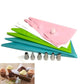 8Pcs/Set Silicone Pastry Bag Cream Nozzles Kitchen Bakery Cake Icing Piping Cream Cake Decorating Tools Reusable Bags Nozzle Set
