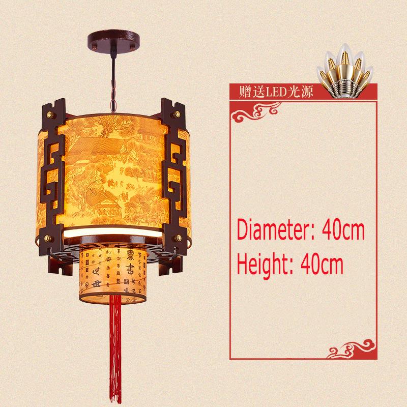 Fashion Chinese Style Antique Restaurant Living Room Classical Sheepskin Lantern Chinese Chandelier