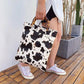 Large-capacity Retro Summer Fashion Trend Cow Bag Portable Simple Ghost Horse Bamboo Cow Shopping Bag Pattern Bag Female