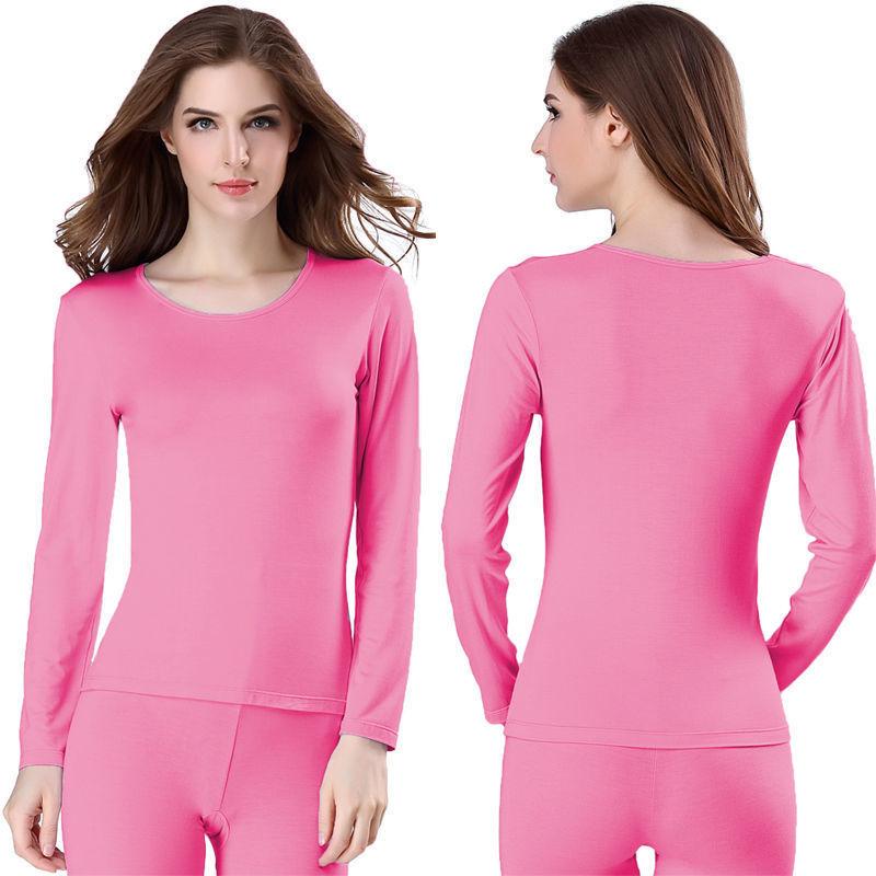 Women Long Sleeve Thermal Underwear Winter Thicken Tight Suit Sexy Pajamas Autumn Spring Windproof High Elasticity Slim Body Comfortable Breathable