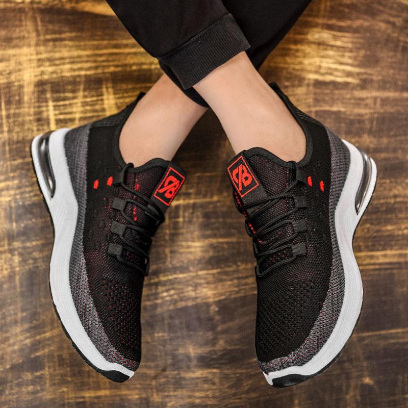 Mesh Fashion Breathable Men Front Tie Shallow Mouth Casual Sports Shoes All-match Casual Shoes Men