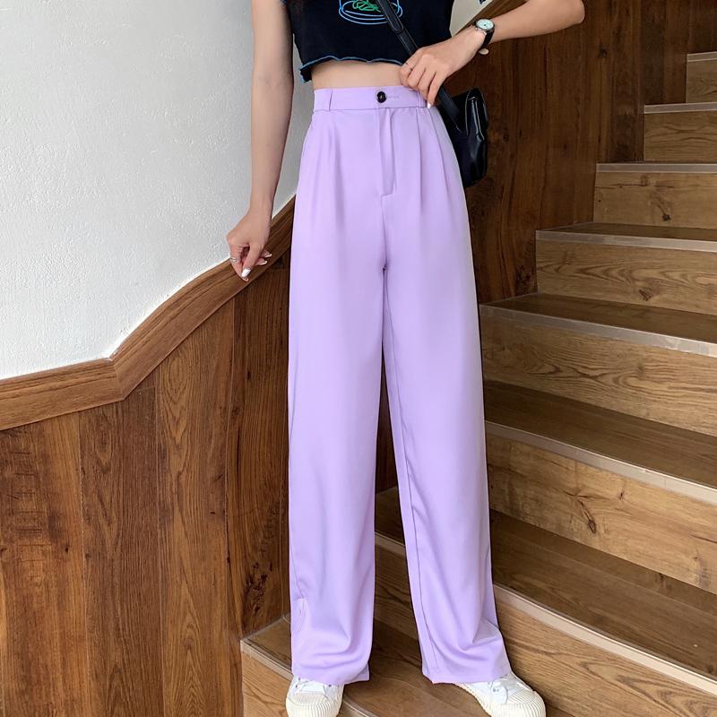 Women Elegant High Waist Wide Leg Pants 2022 Spring Aummer Casual Straight Suits Pant Female Loose Long Trousers Plus Size 4XL