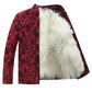 Wool Padded Jacket Ladies Middle-aged and Elderly Winter Thick Fur Warm Coat Mother Wear Leather Long-sleeved Jacket