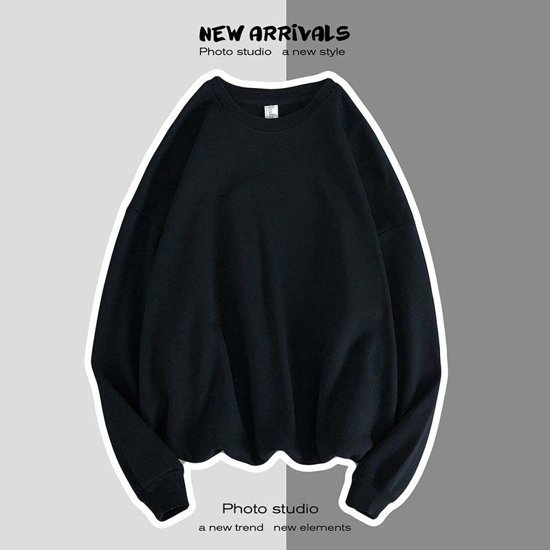 Sweater Men's Trend Solid Color Tide Brand Wild Casual Loose Long-sleeved Hooded Jacket Men