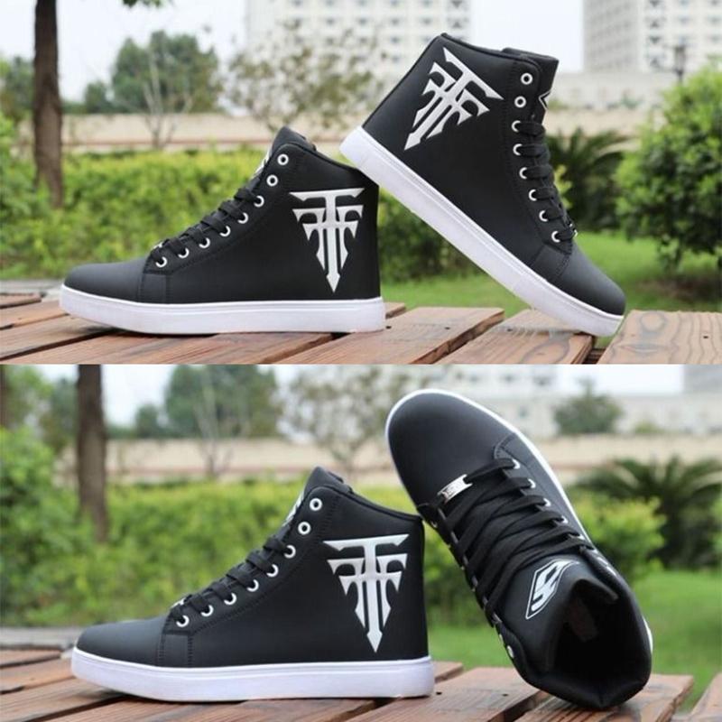 Summer Men's Korean Style High-top Shoes Trendy All-match Height-increasing Shoes Men's High-top Sneakers