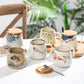 Creative Retro Breakfast Cup Underglaze Hand-painted Ceramic Mug Oatmeal Cup Chunky Milk Cup Coffee Cup Tea Cup