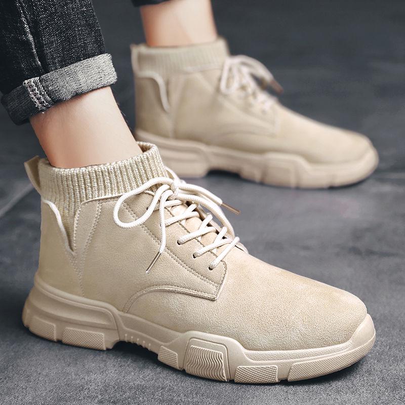 Men's Boots Leather Winter Warm Shoes Motorcycle Mens Ankle Boot  Martins Autumn Men Oxfords Shoe