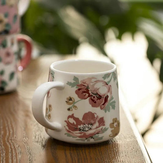 British Floral Ceramic Mug Breakfast Cup Couple Cup Milk Cup Breakfast Cup