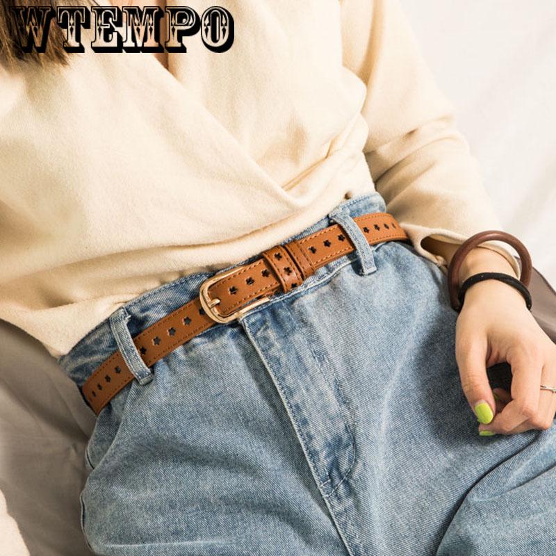 Fashion Adult Paint Leather Belts Dress 2019 High Quality Female Belt Thin Skinny Waistband