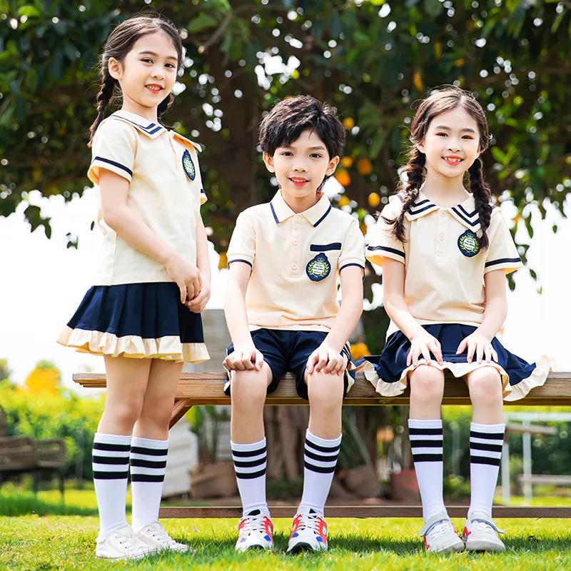 Primary School Uniforms Summer Children's Class Uniforms Sportswear Suits Kindergarten Uniforms, Summer Uniforms Graduation Costumes