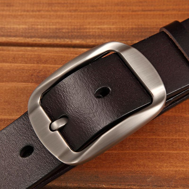 Men's Belt Rotate Pin Buckle Waistband Men Genuine Leather Male Belt Ceinture
