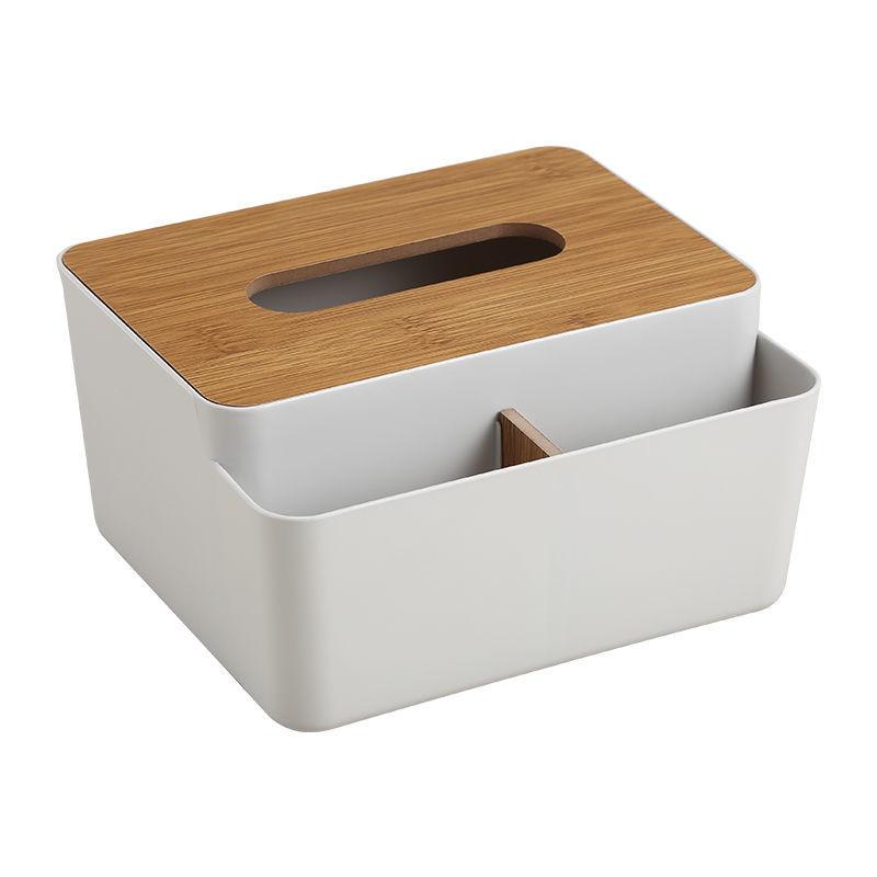 Wooden Simple Multifunctional Tissue Box Home Living Room Kitchen Bedroom Remote Control Drawer Desktop Storage Box