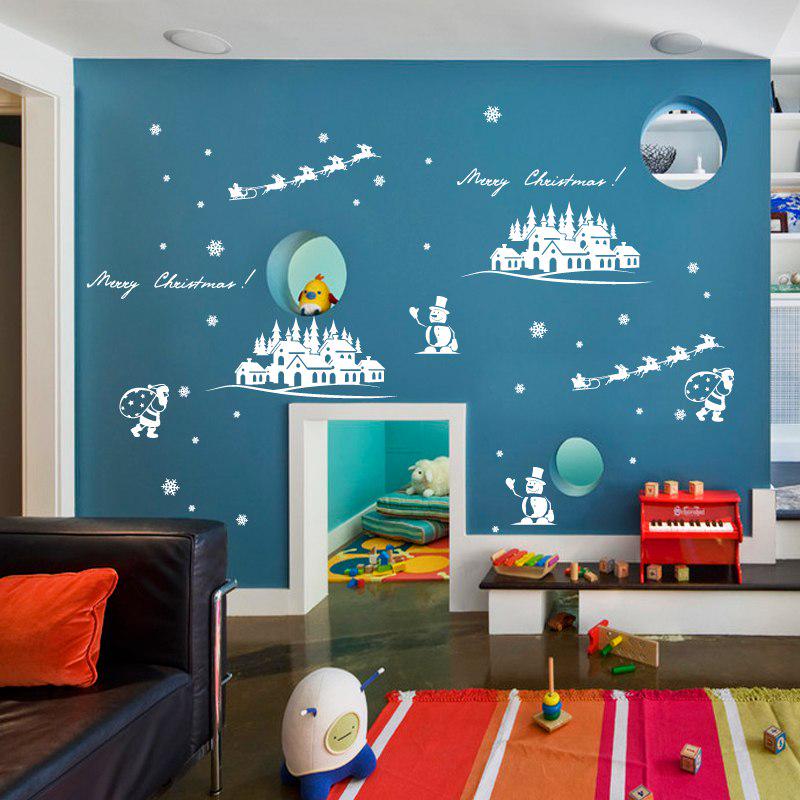 [Wall stickers] Santa Cluas snowman wall stickers home decor living room bedroom kids rooms festival
