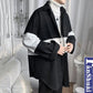 Sweater Cardigan Coat Men's Loose Stitching Color Thickened Knitted Cardigan Coat Warm and Comfortable Breathable Men's Sweater