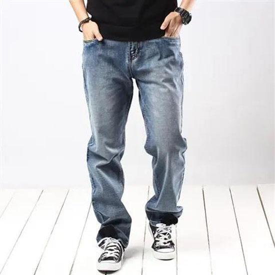 Autumn Thin Loose Large Size Jeans Fat Trousers Stretch Comfortable Men's Trousers