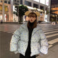 Cotton-padded Jacket Women's Short Winter Korean Version of Loose Snowflake Shiny Padded Jacket Student Bread Jacket