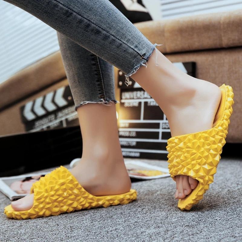 Unisex Durian Home Slippers Bathroom Shoes Summer Casual Shoes Women's Sandals and Slippers Beach Shoes Soft-soled Sandals and Slippers