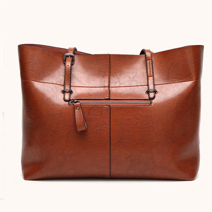 Women's Bags Leather and Cowhide Messenger Bags Women's Single-handle Shoulder Bags European and American Fashion Trends Commuter Women's Bags