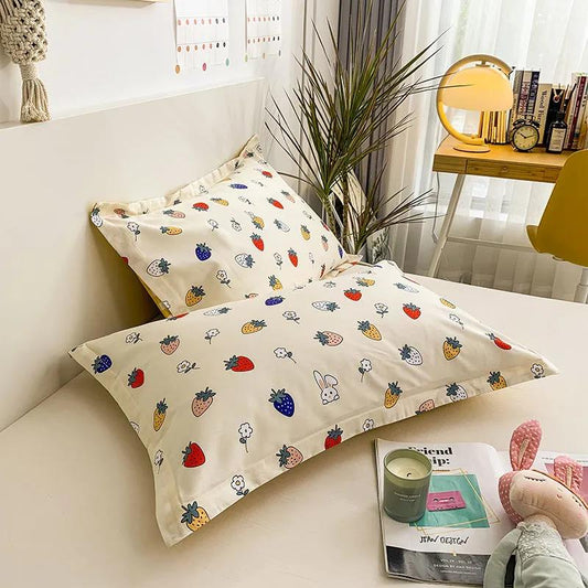 Pure Cotton Pillowcase Cute Cartoon Printing Pillowcase Bedroom Bed Double Pillowcase 48*74cm