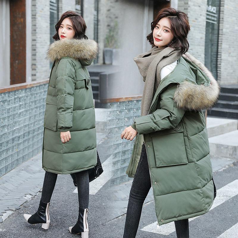 Winter Women's Jacket All-match Cotton Clothes In Winter Long Fluffy Fur Collar Thick Loose Padded Jacket Winter Thick Warm Cotton Jacket