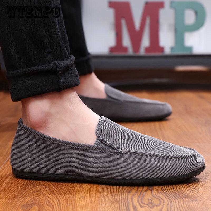Pair of Shoes New Men's Leisure Pedal Shoes Casual Canvas Shoes Men Loafers Shoes