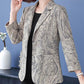 Spring Coat Middle-aged Women's Spring and Autumn Lapel Small Suit Ladies Short Top Clothes