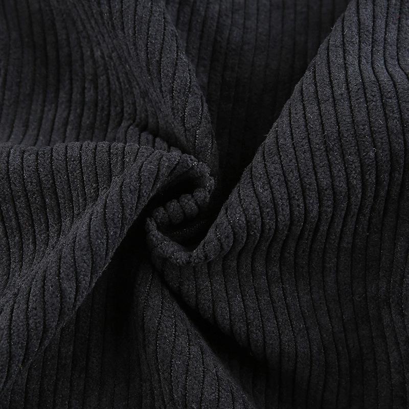 Black Casual Corduroy High Waist Harem Pants Women Autumn Skinny Pocket Trousers Ladies Fashion Streetwear Joggers