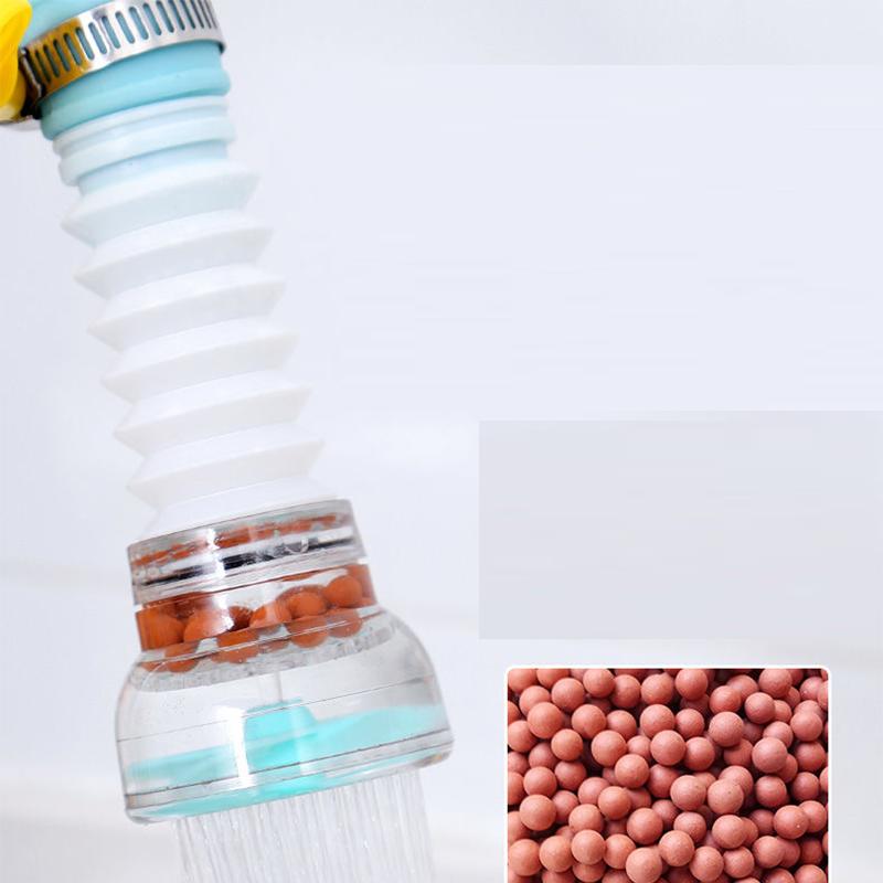 2PS Splash-proof Faucet Shower Filter Kitchen Basin Water Filter Swivel Telescopic Universal Sprinkler Water Saver