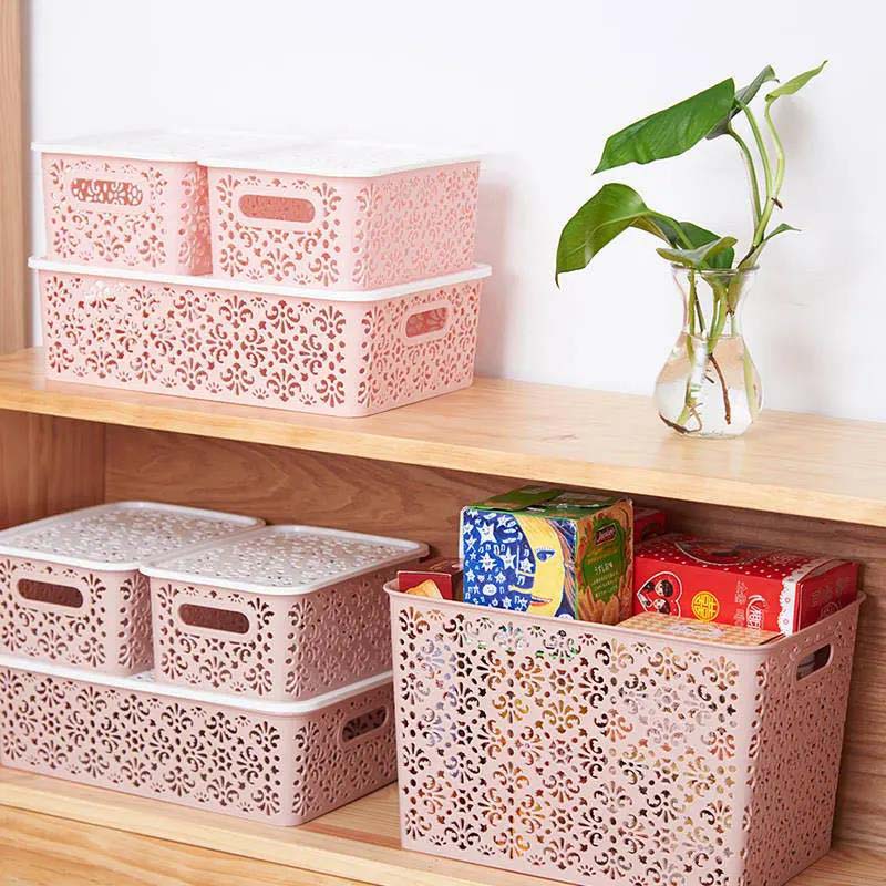 Openwork Storage Basket Cosmetic Clothing Snack Desktop Storage Box