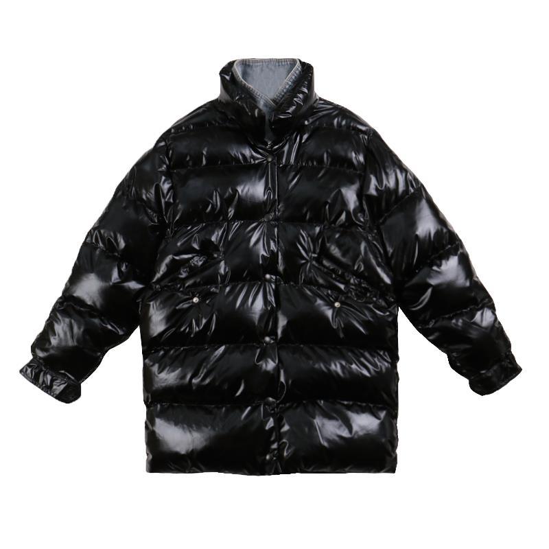 Winter Cotton-padded Clothes Women's Loose Cotton-padded Clothes Mid-length Shiny Padded Jacket Coat Bread Clothes