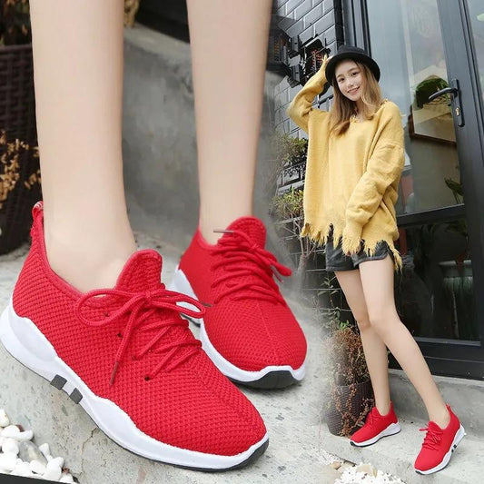 Women's Sports Shoes All-match Flat-soled Lightweight Non-slip Shoes Casual Soft-soled Travel Dancing Shoes