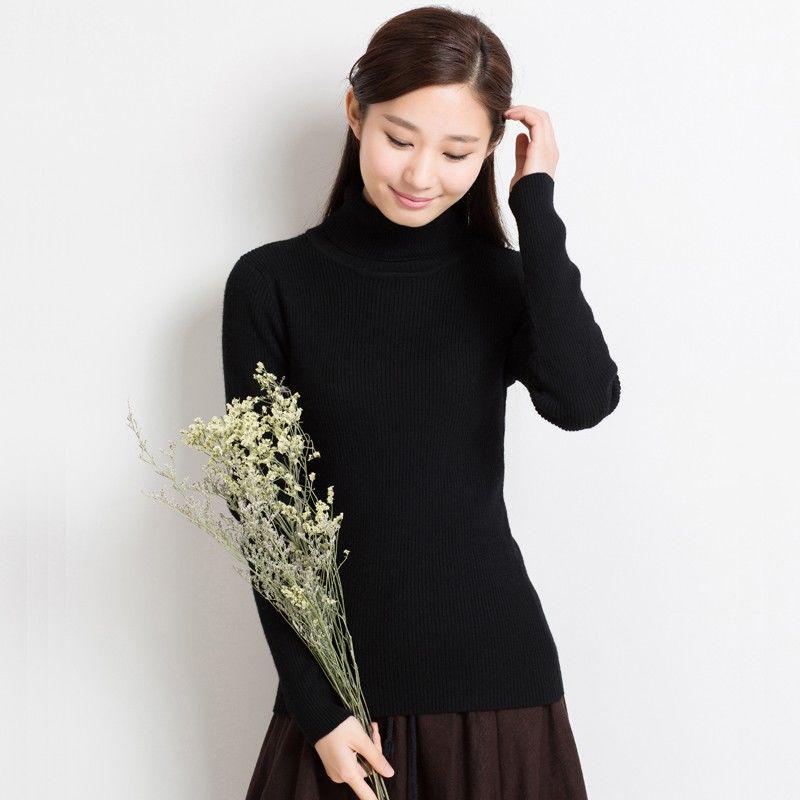 Women's Sweater Slim High-neck Long-sleeved Pullover Bottoming Sweater