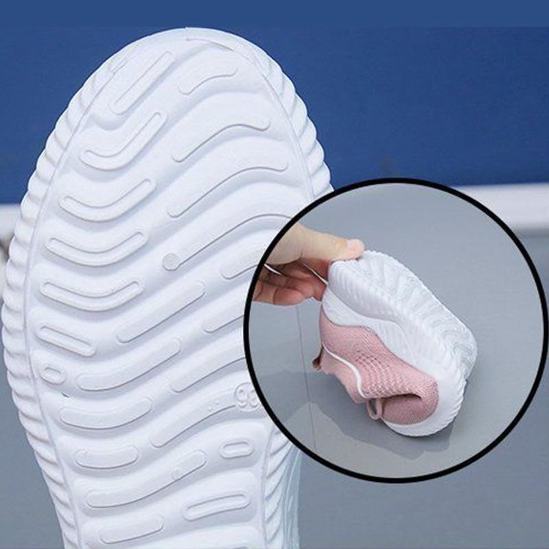 Summer Ladies Mesh Shoes Flying Woven Mesh Sneakers Breathable All-match Casual Lightweight Soft-soled Running Shoes