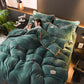 Home Textile Solid Color Bedding Sets Duvet Cover Pillowcase Flat Sheet Bed Linen Queen