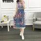 Beach skirt female seaside vacation fringed skirt summer bohemian dress ethnic wind floral